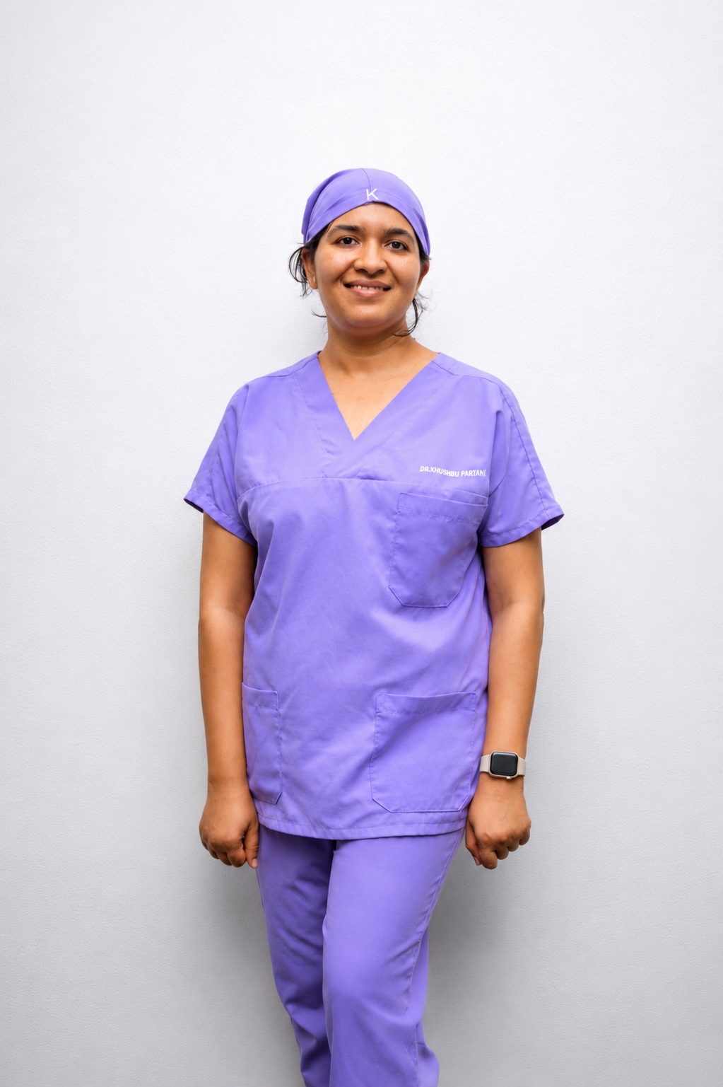 Dr. Khushbu Partani in clinical scrubs